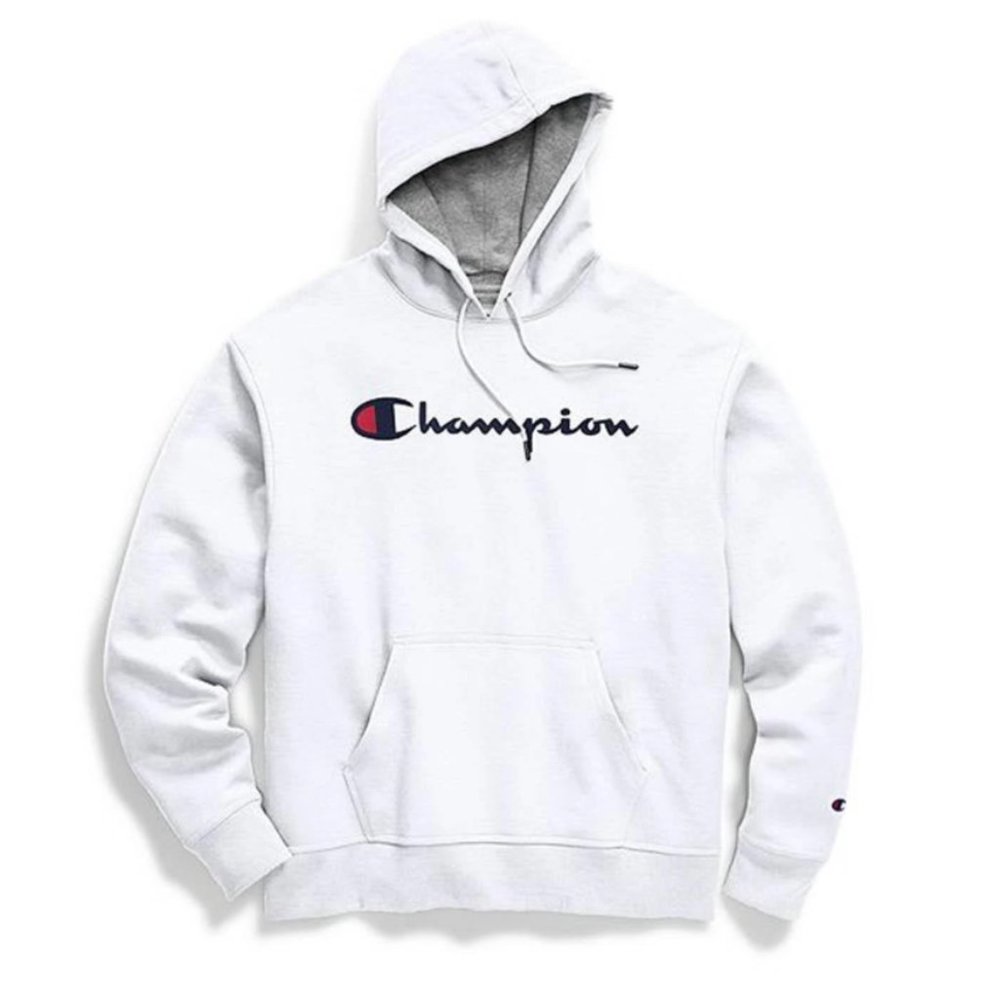 Champion Powerblend Pullover Hoodie, Script